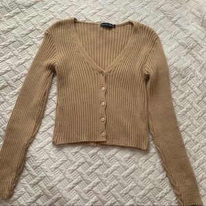 Cozy brown cardigan/ long sleeve